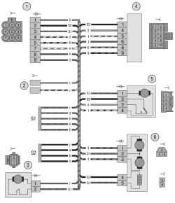 Схема 6. Соединения жгута проводов левой передней двери